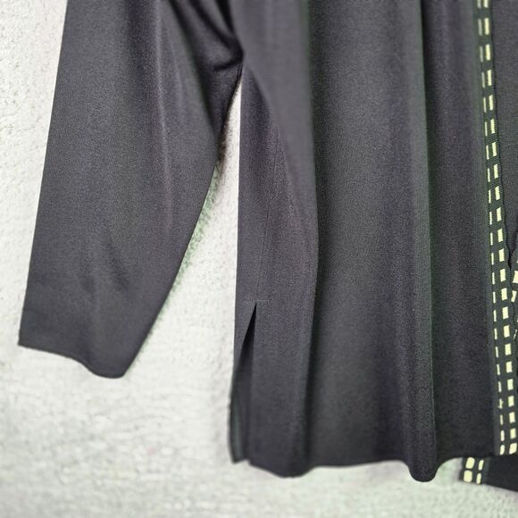 Howard Wolf Escape Cardigan XL Black VTG Metallic Trim Removable Shoulder Pads - Picture 10 of 16